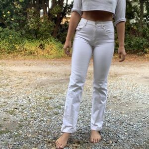 Club Monaco white bootcut jeans